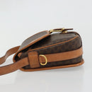 CELINE Macadam Canvas Shoulder Bag PVC Leather Brown Gold Auth bs34376-4