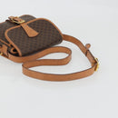 CELINE Macadam Canvas Shoulder Bag PVC Leather Brown Gold Auth bs34376-7