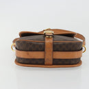 CELINE Macadam Canvas Shoulder Bag PVC Leather Brown Gold Auth bs34376-5