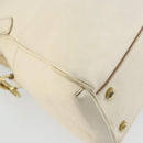 CARTIER Hand Bag Leather 2way Ivory Gold Auth bs34377-17