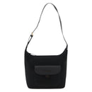 Burberrys Shoulder Bag Suede Leather Black Gold Auth bs34378-13