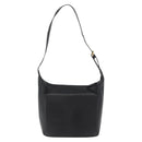 Burberrys Shoulder Bag Suede Leather Black Gold Auth bs34378-2