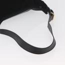 Burberrys Shoulder Bag Suede Leather Black Gold Auth bs34378-7