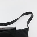 Burberrys Shoulder Bag Suede Leather Black Gold Auth bs34378-8