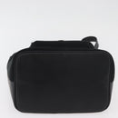 Burberrys Shoulder Bag Suede Leather Black Gold Auth bs34378-5