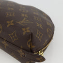 LOUIS VUITTON Monogram Trousse Demi Ronde Cosmetic Pouch M47520 LV Auth bs34389-15
