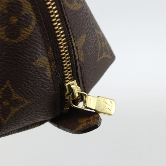 LOUIS VUITTON Monogram Trousse Demi Ronde Cosmetic Pouch M47520 LV Auth bs34389