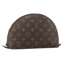 LOUIS VUITTON Monogram Trousse Demi Ronde Cosmetic Pouch M47520 LV Auth bs34389-1