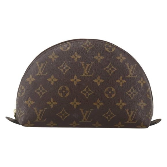 LOUIS VUITTON Monogram Trousse Demi Ronde Cosmetic Pouch M47520 LV Auth bs34389