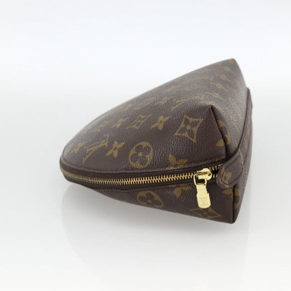 LOUIS VUITTON Monogram Trousse Demi Ronde Cosmetic Pouch M47520 LV Auth bs34389
