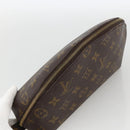 LOUIS VUITTON Monogram Trousse Demi Ronde Cosmetic Pouch M47520 LV Auth bs34389-5