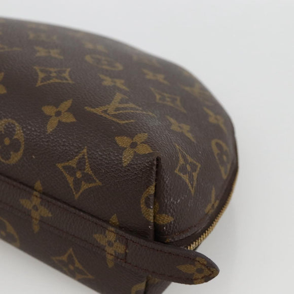 LOUIS VUITTON Monogram Trousse Demi Ronde Cosmetic Pouch M47520 LV Auth bs34389