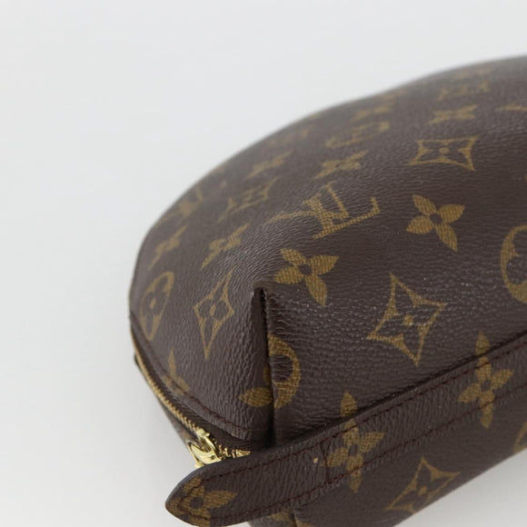 LOUIS VUITTON Monogram Trousse Demi Ronde Cosmetic Pouch M47520 LV Auth bs34389