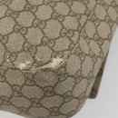 GUCCI GG Supreme Shoulder Bag PVC Beige Silver 141194 Auth bs34393-16