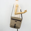 GUCCI GG Supreme Shoulder Bag PVC Beige Silver 141194 Auth bs34393-25