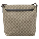 GUCCI GG Supreme Shoulder Bag PVC Beige Silver 141194 Auth bs34393-2