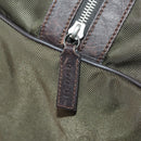 GUCCI Boston Bag Nylon Khaki Silver 012 8657 3754 Auth bs34394-15