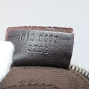 GUCCI Boston Bag Nylon Khaki Silver 012 8657 3754 Auth bs34394-20