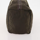 GUCCI Boston Bag Nylon Khaki Silver 012 8657 3754 Auth bs34394-4