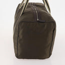 GUCCI Boston Bag Nylon Khaki Silver 012 8657 3754 Auth bs34394-5