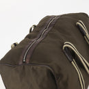 GUCCI Boston Bag Nylon Khaki Silver 012 8657 3754 Auth bs34394-7