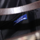 BURBERRY Nova Check Blue Label Hand Bag Nylon Beige Silver Auth bs34396-11