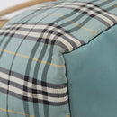 BURBERRY Nova Check Blue Label Hand Bag Nylon Light Blue Silver Auth bs34397-9