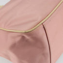 BURBERRY Nova Check Blue Label Hand Bag Nylon Pink Silver Auth bs34398-15