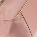 BURBERRY Nova Check Blue Label Hand Bag Nylon Pink Silver Auth bs34398-9