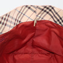 BURBERRY Nova Check Blue Label Hand Bag Nylon Pink Silver Auth bs34398-18