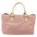 BURBERRY Nova Check Blue Label Hand Bag Nylon Pink Silver Auth bs34398-2