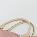 BURBERRY Nova Check Blue Label Hand Bag Nylon Pink Silver Auth bs34398-8