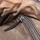 BURBERRY Nova Check Blue Label Hand Bag Canvas Brown Silver Auth bs34399-20