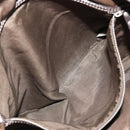 BURBERRY Nova Check Blue Label Hand Bag Canvas Brown Silver Auth bs34399-12