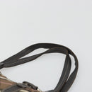 BURBERRY Nova Check Blue Label Hand Bag Canvas Brown Silver Auth bs34399-8