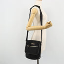 BURBERRY Shoulder Bag Nylon Black Silver Auth bs34401-21