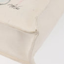 CHANEL Tote Bag Canvas Beige Silver CC Auth bs34402A-11