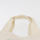CHANEL Tote Bag Canvas Beige Silver CC Auth bs34402A-8