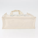 CHANEL Tote Bag Canvas Beige Silver CC Auth bs34402A-9