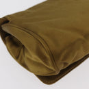 PRADA Shoulder Bag Satin Khaki Gold Auth bs34407-17