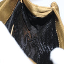 PRADA Shoulder Bag Satin Khaki Gold Auth bs34407-21