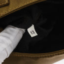 PRADA Shoulder Bag Satin Khaki Gold Auth bs34407-12