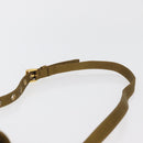 PRADA Shoulder Bag Satin Khaki Gold Auth bs34407-14