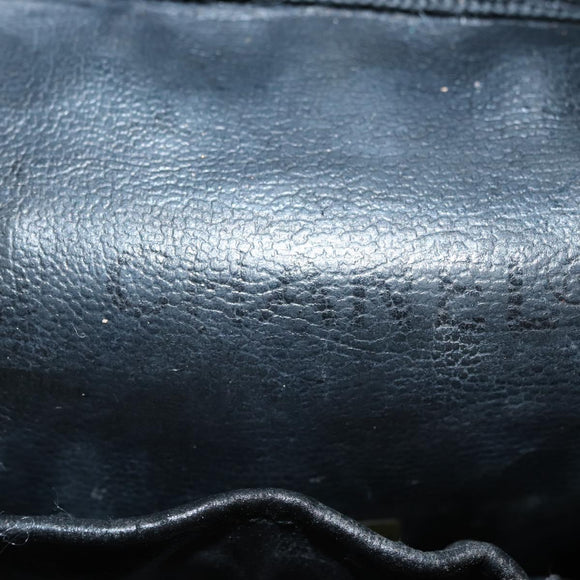 CHANEL Bicolore Vanity Hand Bag Leather Black Gold CC Auth bs34409