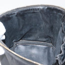 CHANEL Bicolore Vanity Hand Bag Leather Black Gold CC Auth bs34409-20
