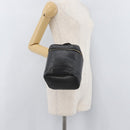 CHANEL Bicolore Vanity Hand Bag Leather Black Gold CC Auth bs34409-22