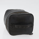 CHANEL Bicolore Vanity Hand Bag Leather Black Gold CC Auth bs34409-6