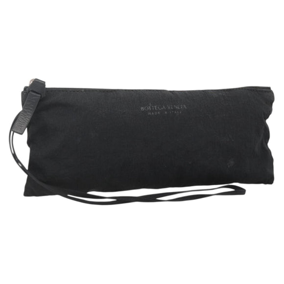 BOTTEGA VENETA Pouch Nylon Black Silver Auth bs34412