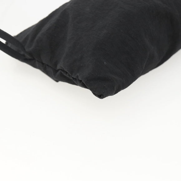 BOTTEGA VENETA Pouch Nylon Black Silver Auth bs34412