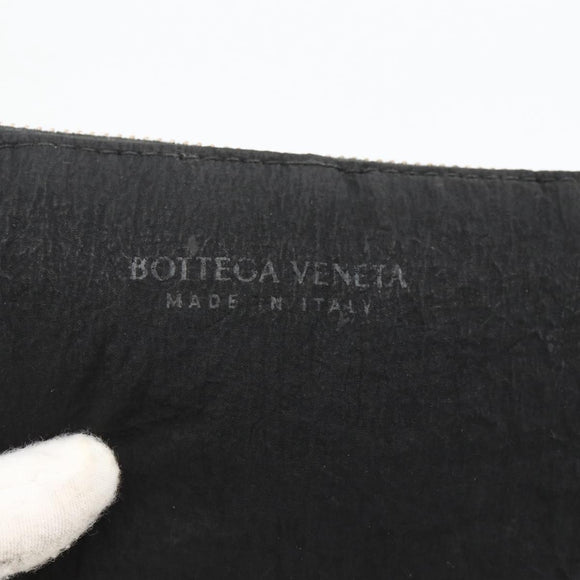 BOTTEGA VENETA Pouch Nylon Black Silver Auth bs34412